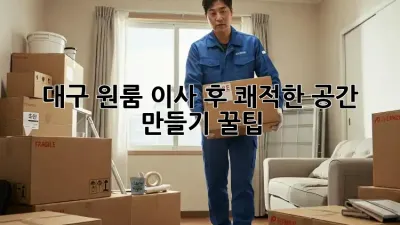 대구 원룸 이사 후, 쾌적한 공간 만들기 꿀팁!